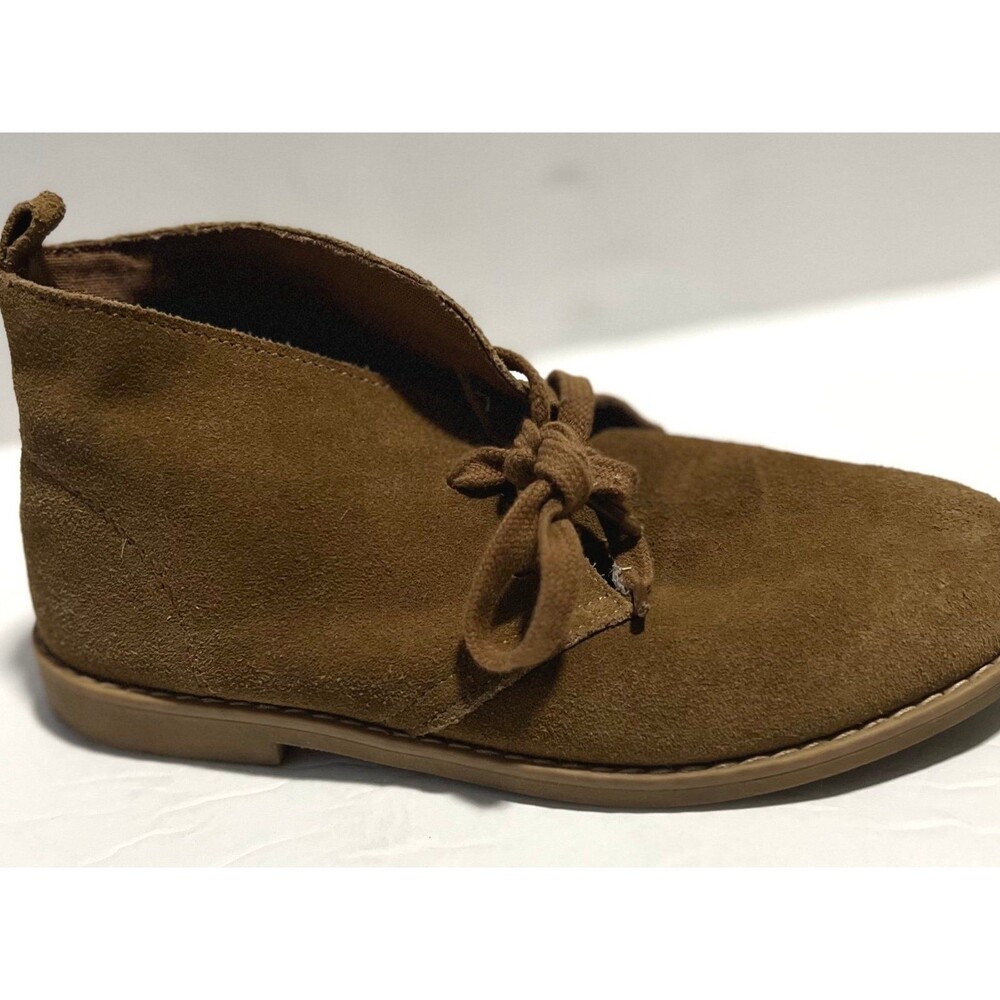 GAP KIDS CHUKKA SUEDE BROWN SHOES SIZE 2 LACE UP